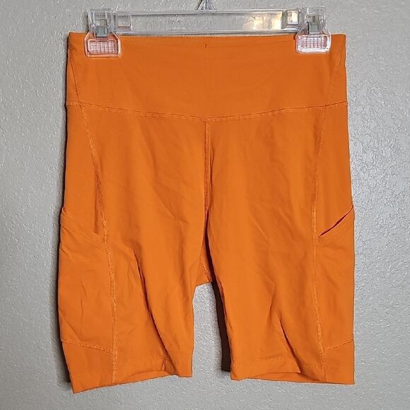 Outdoor Voices Clementine Orange 8" Zoom Shorts W Pockets Biker Medium - Picture 3 of 8